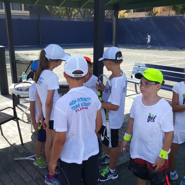 Tennis School kids playing